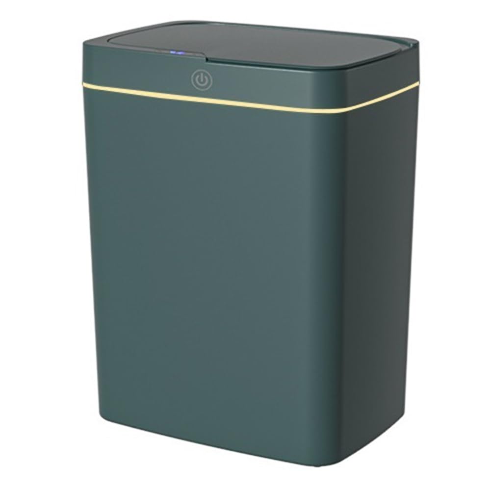 CTRLZS Trash Can Touchless Sensor Trash Can Kitchen and Bathroom Crevice Trash Can Household Cleaning Supplies Green