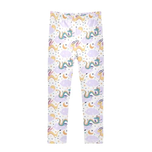 Girls Leggings Cute Chinese Dragon Toddler Girls Clothes Leggings for Girls Toddler Girls Leggings 3-4T