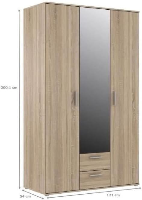 Finlandek Armoire De Chambre Ulos Style Contemporain Décor Chene Et Blanc L 170 3 Cm Finlandek  Ma 49ca194finl W3b5j  40081773