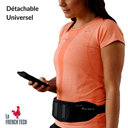 Shapeheart Ceinture de Sport Magnétique avec Pochette détachable Universelle - Accédez à Votre téléphone d'un Simple Geste (Iphone, Samsung, Huawei, etc.) (XL)