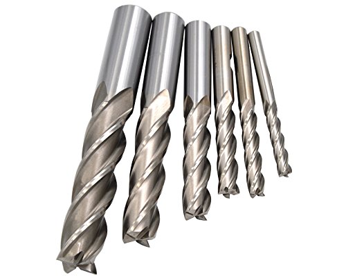 Image of 1 /4 3 /8 5 /16 5 /8 1 /2 3 /4 4Flutes HSS Long Square Nose End Mill CNC Router Bits Metal Cutting Flat Cutter Slotting Profiling for Aluminum Copper Brass Bronze