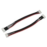 RuiLing 2pcs 15cm JST-XH 4S LiPo Balance Power Cable Connector 22AWG Extended Charging Wire Male...
