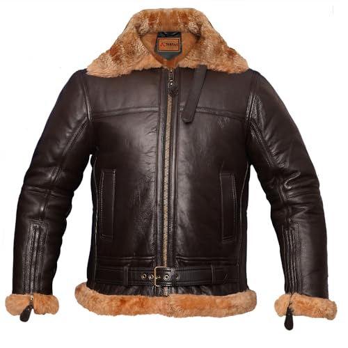 B3 Bomber Jacket B3 Bomber Jacket Real Shearling Men RAF Bomber Ginger Mens Aviator Jacket4