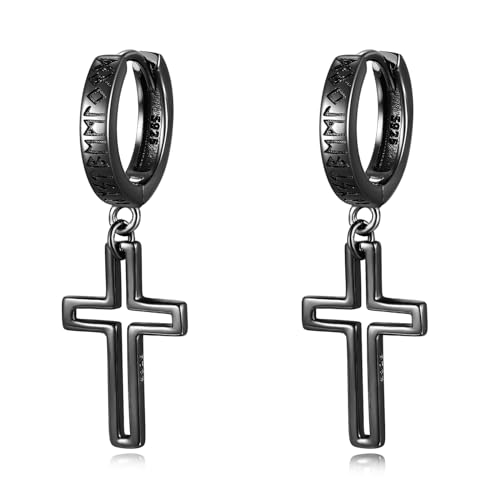 Pendientes de aro vikingos negros para hombre ideales para un estilo urbano y motero