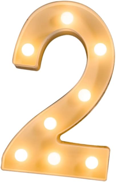 Foaky LED Letter Lights Sign 26 Alphabet Light Up Letters Sign for Night Light Wedding Birthday Party Battery Powered Christmas Lamp Home Bar Decoration (2)