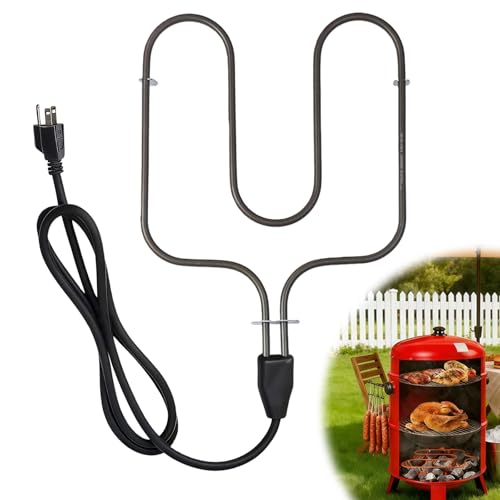 Stitokg 116-7000-0 Electric Heating Element Compatible with Brinkmann Electric Smoker Fits 810-7080-K 850-7005-0 810-7090-S Models 1500W 120V Heating Coil with 70 3-Prong Grounded Cord