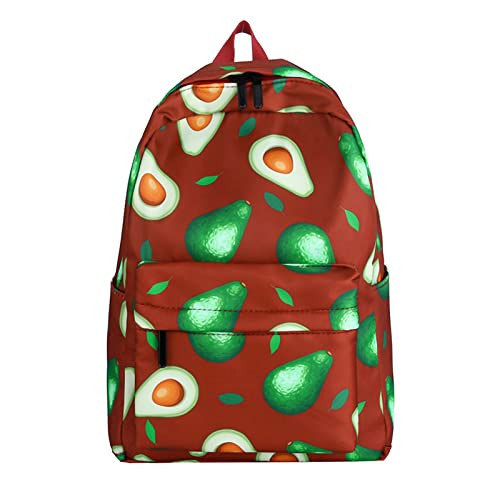 Sac d'école en nylon marron avec fermeture éclair pour femme contre le désordre