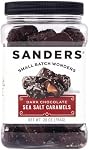 Sanders Dark Chocolate Sea Salt Caramels, Kettle Cooked Caramel Covered in Dark Chocolate, 28 oz Gift Tub