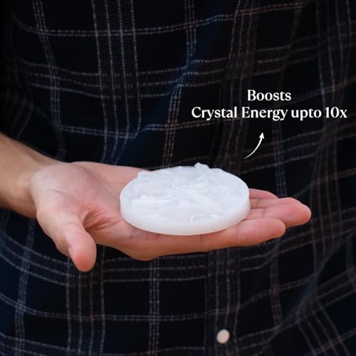 Image of Astrotalk Raw Moroccan Selenite Plate | for Charging & Energy Cleansing | Selenite Charging Plate for Recharging Bracelets & Enhancing Crystal Energy | Authentic Moroccan Crystal for Peace & Clarity