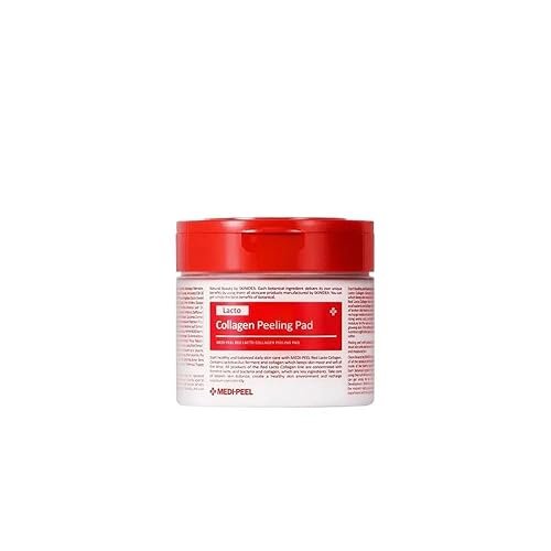 [MEDI-PEEL] Almohadilla de pelado de colágeno rojo lacto, 70 unidades, almohadilla exfoliante y limpiadora con colágeno, antienvejecimiento,