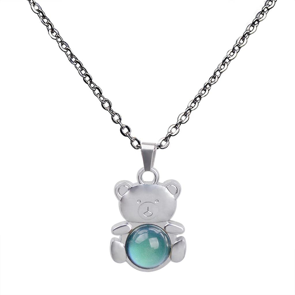 LOOM TREE Temperature Mood Color Changing Necklace Bear-Shaped Emotion Pendant For Unisex Adult (B09ZPK5NW5) Amazon Price History, Amazon Price Tracker