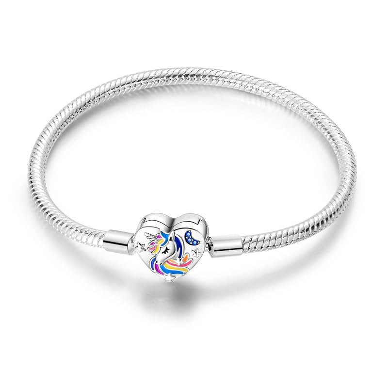 TINSLO Damen Armband 925 Sterling Silber, Armbänder mit Herz Verschluss Moments Schlangen Gliederarmband Armkette Valentinstag Muttertag Geburtstags Weihnachten Geschenk für Frauen Freundin Mama