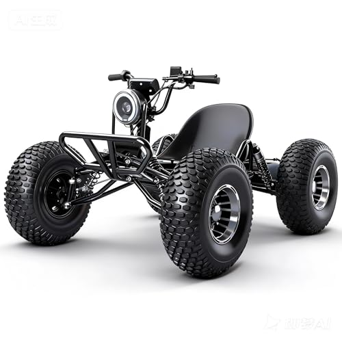 Zyliathor Adults & Kids Electric Off-Road Go Kart, 12-Mile, Brushless Peak 4000W, Up to 31MPH, 3 Speed + Reverse + Limiter, Shaft Drive Diff, AT19x7-8 Tires, Family Backyard Trails, Beach/Sand