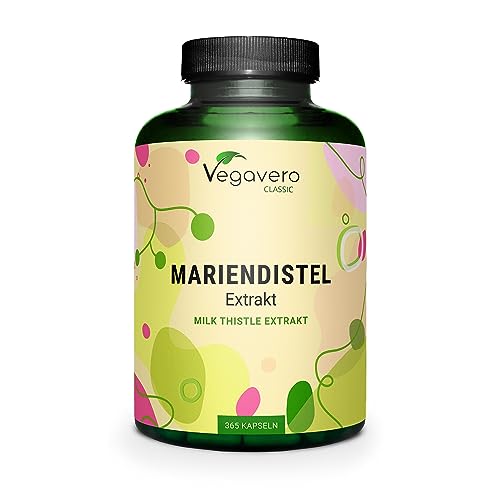 Cardo Mariano 35000 mg Vegavero® | MAS ALTA DOSIS | Con 80% de Silimarina & 30% de Silibina | Liver Detox y Higado Graso | SIN ADITIVOS | Milk Thistle | Testado en Laboratorio | 365 Cápsulas