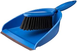 Greener Cleaner Premium Dustpan and Brush Set, 100% Eco-Friendly Recycled Wood and Plastic, High Quality Bristle Fibers, Easy collect rubber front edge, Patented Eco-Flex Technology, Comfort Grip Handle, Nesting Parts and Hanging Hole for Compact Choice