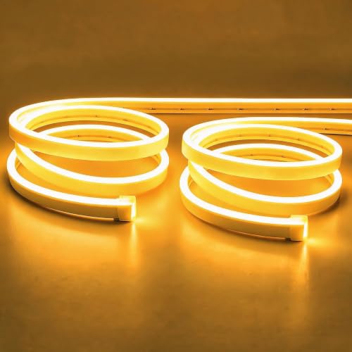 Image of Lamomo LED Strip Lights, Yellow Neon Rope, 0.39in /Cut, 32.8ft, 2Pack