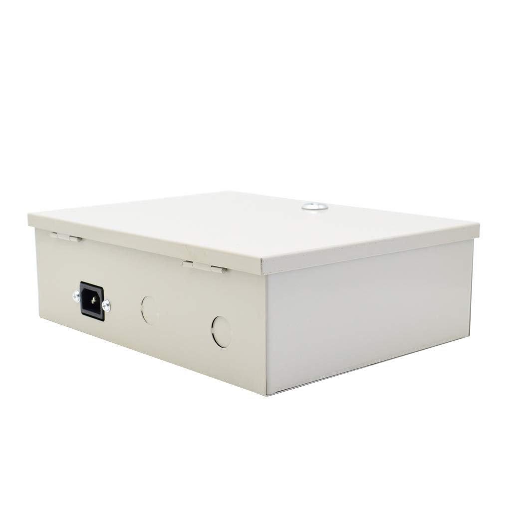 Boîte d'alimentation UPS 9 Canaux 12V 10A sans Interruption avec Transformateur de Sauvegarde de Batterie pour Contrôle d'accès LED de Caméra de Surveillance