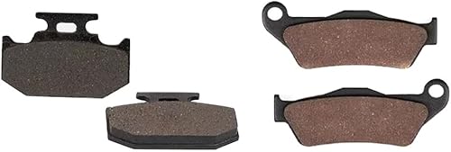 Juego de 4 pastillas de freno delanteras y traseras para motocicleta, pastillas de freno de goma de cerámica compatibles con accesorios de freno de