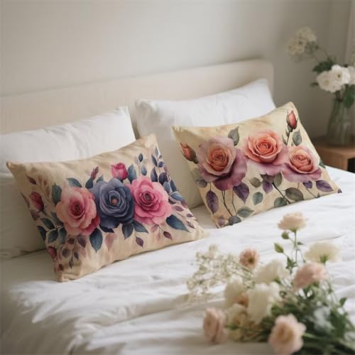 Housse de coussin 70x90 imperméable avec fermeture éclair cachée velours beige - 5
