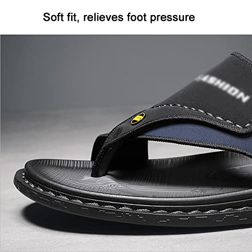 Toe Corrector ls for Men, Summer Comfy Outdoor Beach Leather Slip on Foot Correction Flip Flops, for Plantar Fasciitis Foot Correction l3