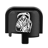 MyGunArts Laser Engraved Anodized Aluminum Rear Cover Slide Back Plate for 9mm .40 Taurus G2C, G3, G3XL, G3C, G2S, G3S, Millennium PT111-G2/PT140 Accessories, Grim Reaper