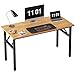 Need VD-56138HW Office Desk 47" Folding Computer Table Workstation No Install, Teak, Teak & Black