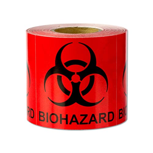 Étiquettes DOT Biohazard autocollantes de 5,1 cm pour éviter les erreurs de tri à l'hôpital