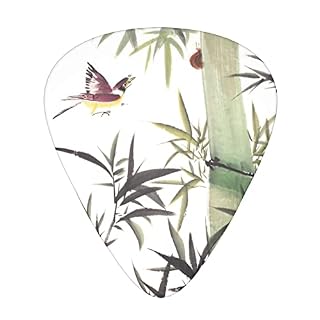 Ensemble de 12 médiators de guitare à motif d’oiseau en bambou pour guitare acoustique, guitare électrique, contrebasse… - Les Beatles, Paul McCartney, John Lennon, RIngo Starr, George Harrison