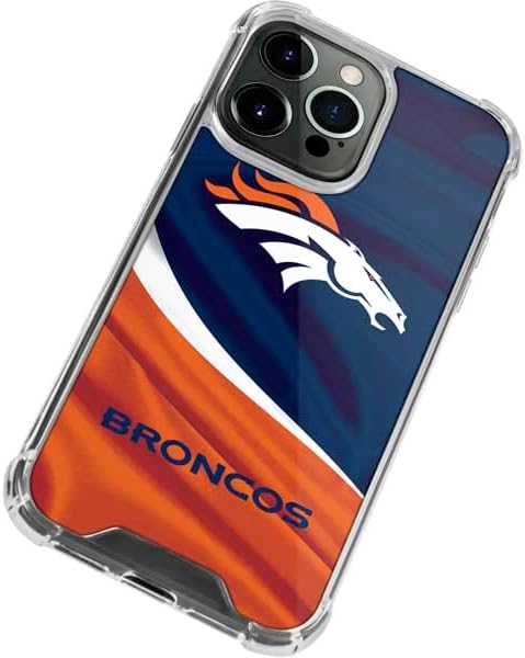 Skinit Clear Phone Case Compatible with iPhone 14 Pro Max - Officially Licensed NFL Denver Broncos Design