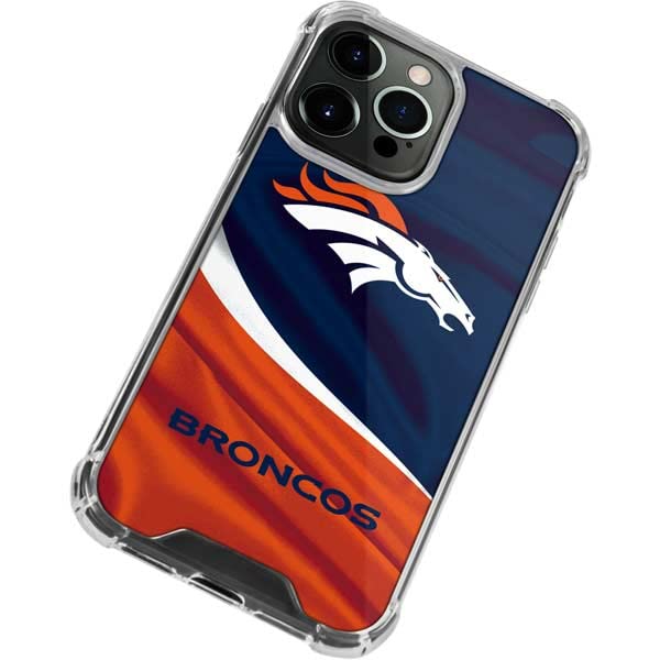 Skinit Clear Phone Case Compatible with iPhone 14 Pro Max - Officially Licensed NFL Denver Broncos Design
