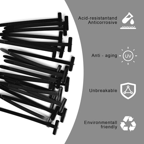 Trendecor 100 Stück Nylon Universal Zip Ties Buckle, Heavy Duty Self-Locking Cable Ties Multipurpose Kabelbinderwerkzeug Plastic Kabelbinderhalter für Tägliche Autoreparatur