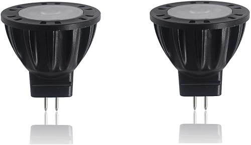 Arrownine Bombilla LED MR11 GU4.0 de aluminio fundido de 2.5 vatios, equivalente a bombilla halógena de 20 vatios, blanco cálido 9-17 V para focos