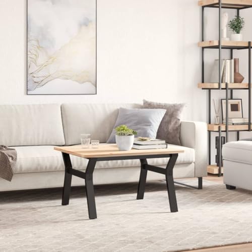 Cadre de table basse en Y en acier revêtu pour piétement robuste 70x60x43 cm