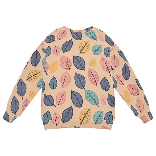 JUNZAN Colorful Leaves Kids Girls Sweatshirt Hoodie Long Sleeve Hoodie for Boys Party 4T2