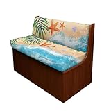 Knextrepoy Starfish RV Dinette Cushion Covers Anti-Slip Camper Cushion Covers RV Green Leaves Sofa Seat Slipcovers Include 1 Bench Cover 1 Backrest Cover Furniture Protector for RV Car Bench