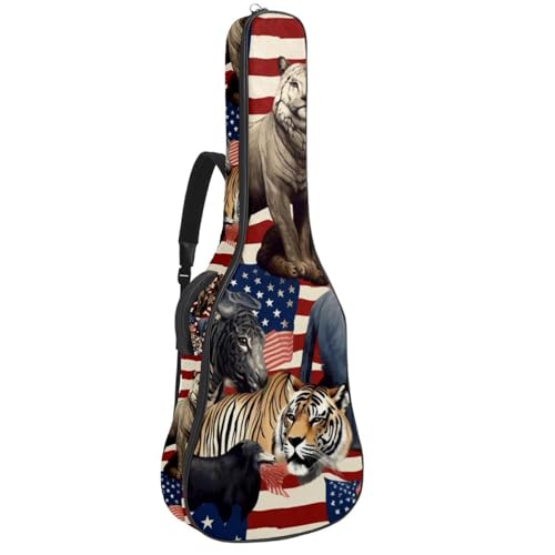Sac de guitare acoustique multicolore 104 cm avec couche de protection