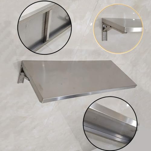 Table murale rabattable inox pour balcon et studio gain de place - 5