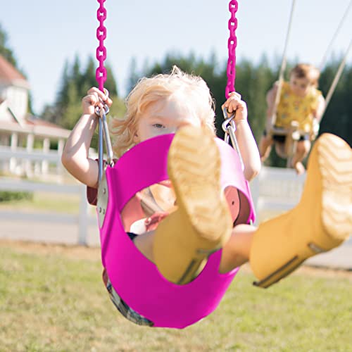 Toddler Swing Set for Outside - High Back Full Bucket Seat with 4 Hanging Straps and Hooks for Kids, Infants, Baby - Outdoor Tree Swing