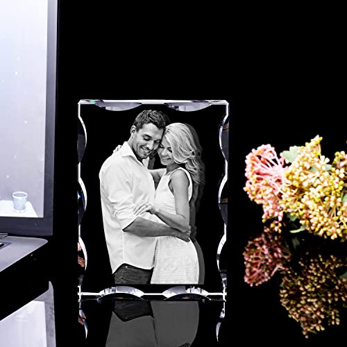 Qianruna Personalized Gifts For Wife Husband,2D Customized Laser Crystal Photo Gifts For Boyfriend Girlfriend Birthday,Wedding Anniversary Romandic Gifts For Her Him And Couple #TOP1