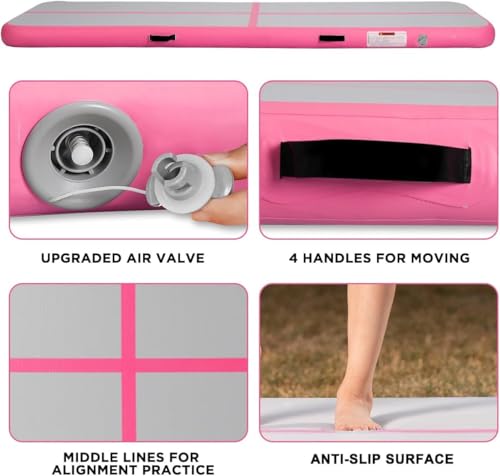 KIKILIVE Airtrack, 3m (Farbe Rosa) - 4