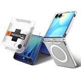 Spigen Ultra Hybrid Pro MagFit Bundle - Cover trasparente e pellicola protettiva per Samsung Z Flip 8