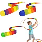 YyiFcg Schweifball, 3 Regenbogenbälle in Gelb, Grün und Blau, für Spiele und Freizeitaktivitäten, robust und langlebig