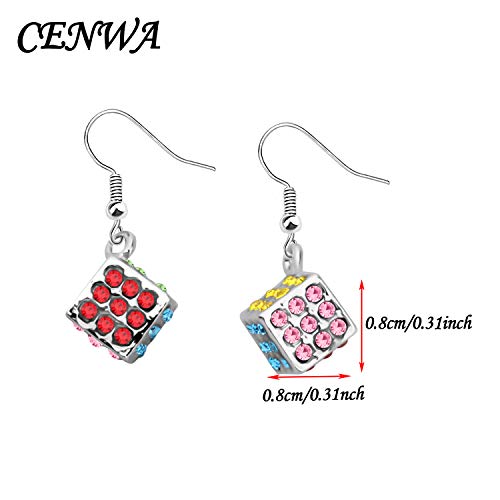 CENWA Mini Cube Gift Nerd Earrings Math Jewelry Earrings (Cube Earrings1)2