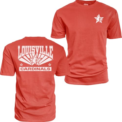 Louisville Cardinals NCAA Officially Licensed T-Shirt Ringspun Front/Back Star Team Color, XX-Large