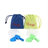 Reusable Silicone Ear Plugs for Swimming, Vickay 2 Pairs Ultra Soft Noise Reduction Earplugs 32dB NR