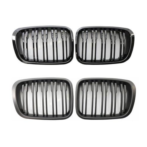 Parrilla riñón delantera para E46 Serie 3 4D con ajuste directo de parachoques 5