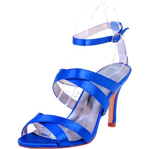 Sandales en satin anti-fatigue : talon 8,5 cm stable pour mariage