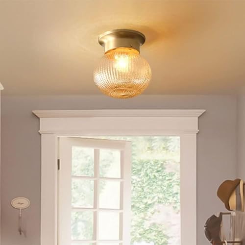 Plafonnier américain laiton antique, lampe suspendue couloir porche allée