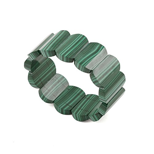 Bracelet malachite vert naturel véritable en pierres précieuses pour femmes