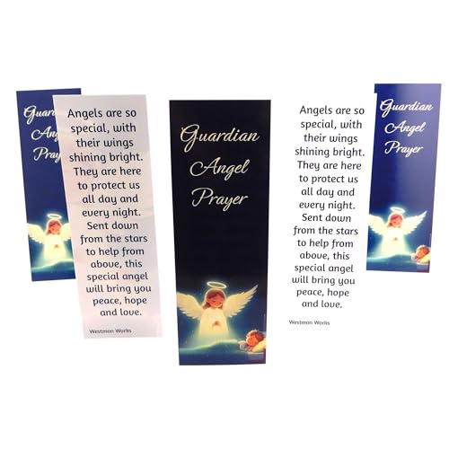 Guardian Angel Prayer Card Bookmark Bulk Pack Bundle Classic Christian